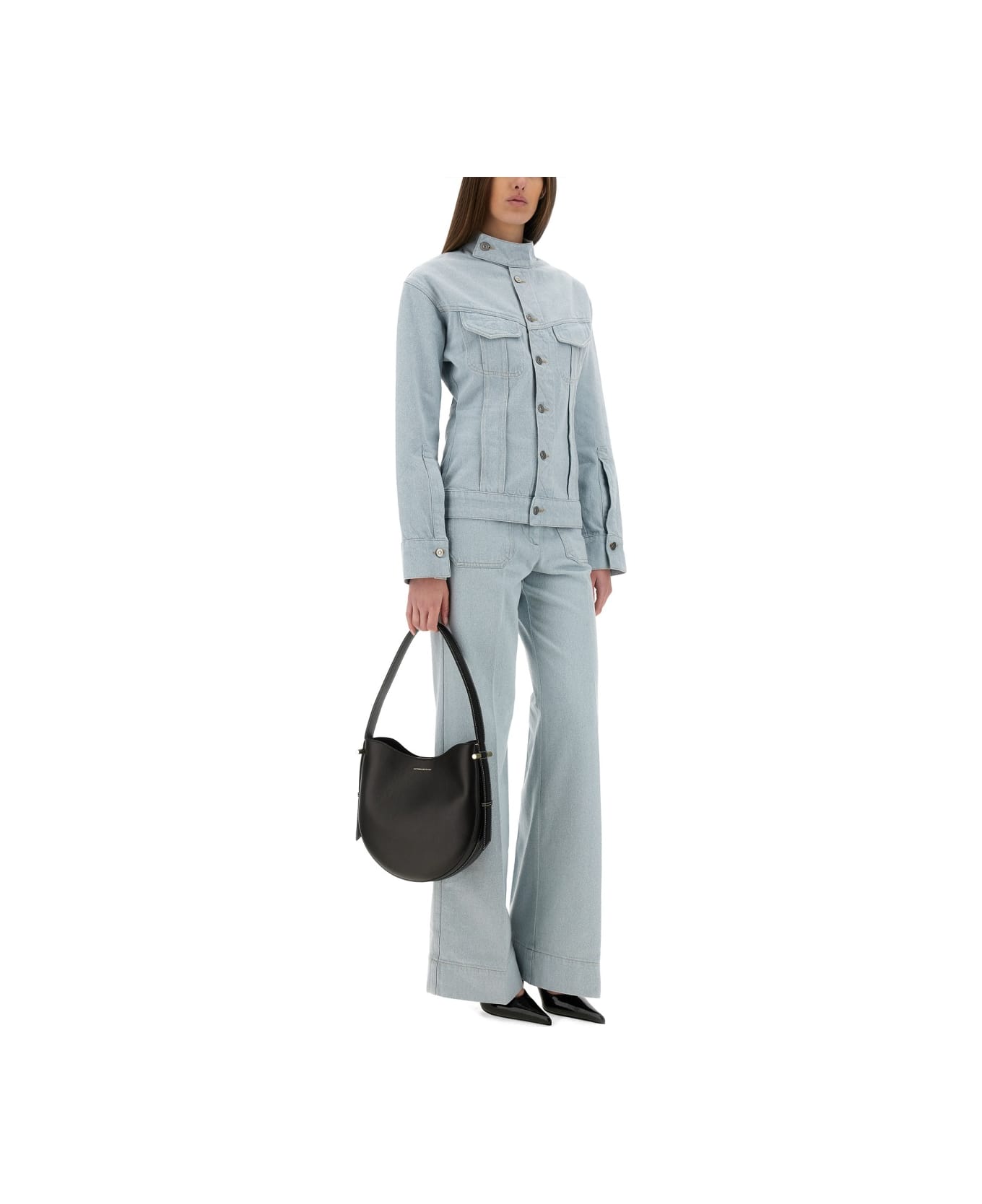 Victoria Beckham "sculptural" Denim Jacket - BABY BLUE