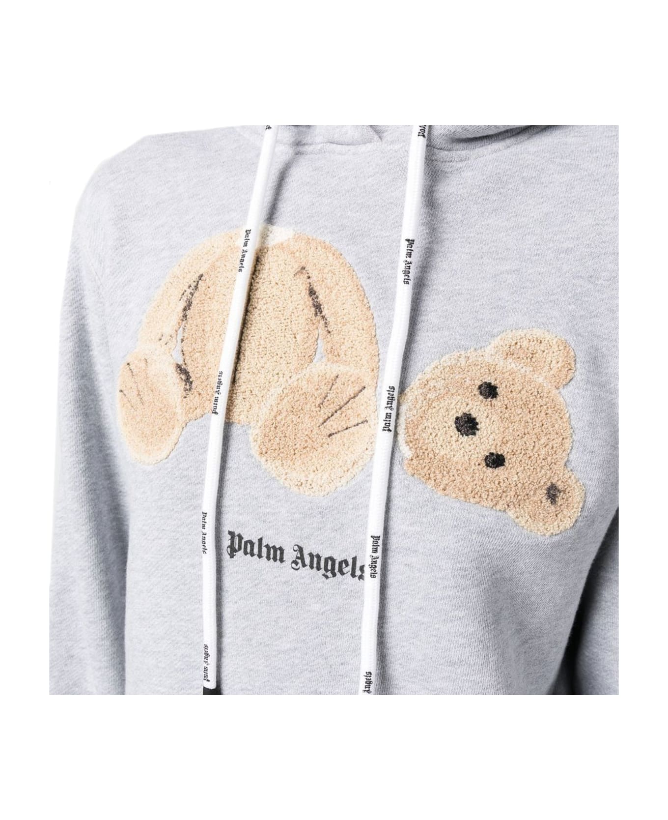 Palm Angels Bear Hoodie Sweatshirt - Gray