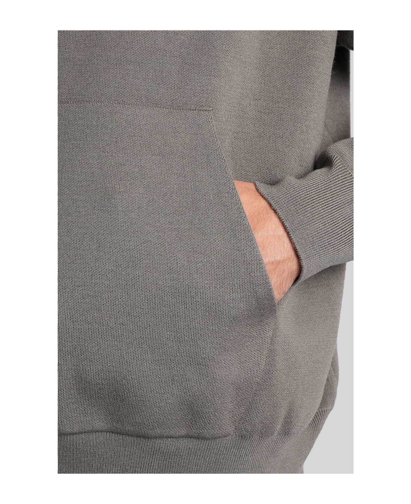 Attachment Sweatshirt In Grey Wool - grey