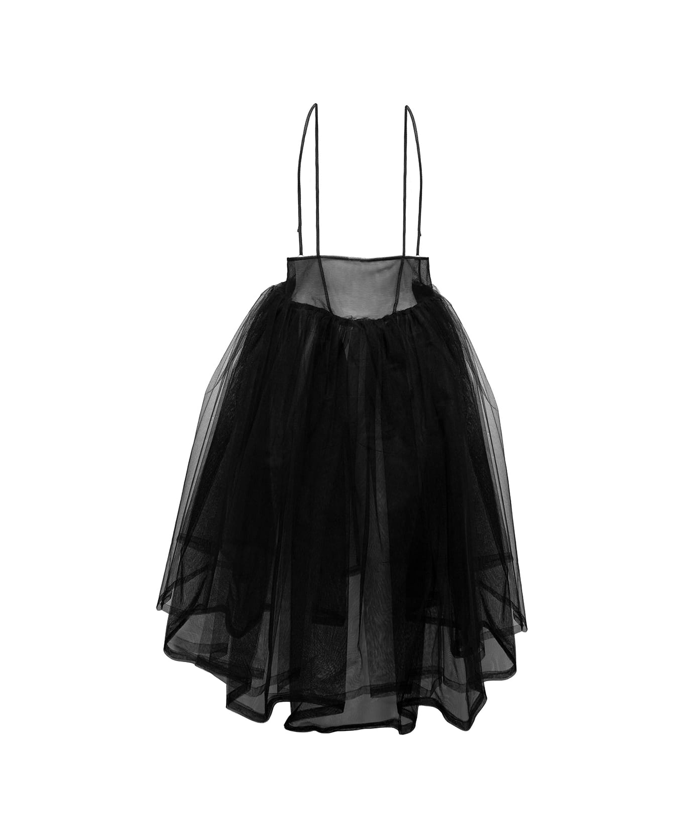 Noir Kei Ninomiya Black Nylon Tulle Skirt With Suspenders Woman Noir Kei Ninomiya - Black