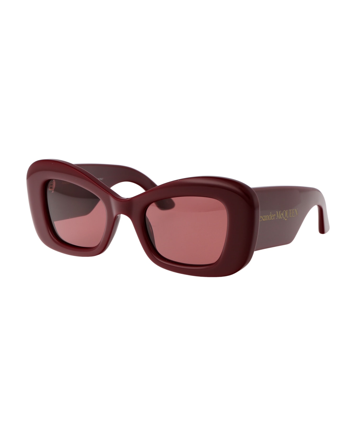 Alexander McQueen Eyewear Am0434s Sunglasses - 006 BURGUNDY BURGUNDY RED
