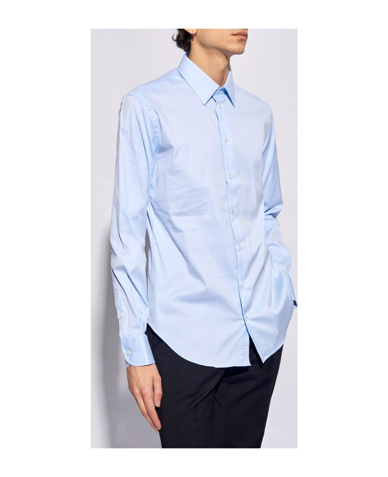 Emporio Armani Cotton Shirt - Azzurro シャツ