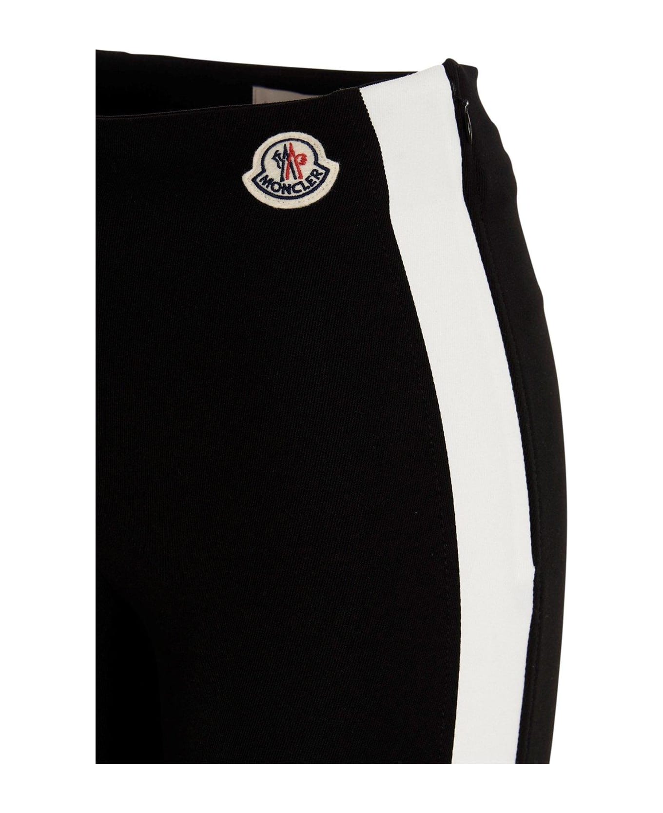 Moncler Logo Patch Leggings - BLACK