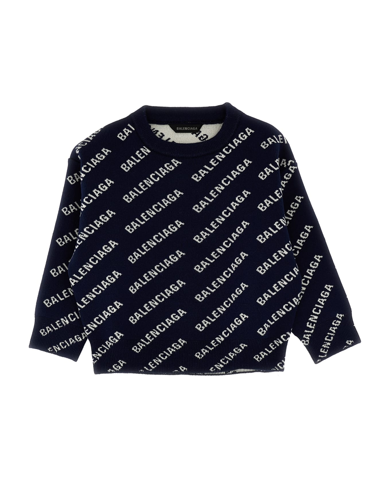 Balenciaga Logo Sweater - NAVY