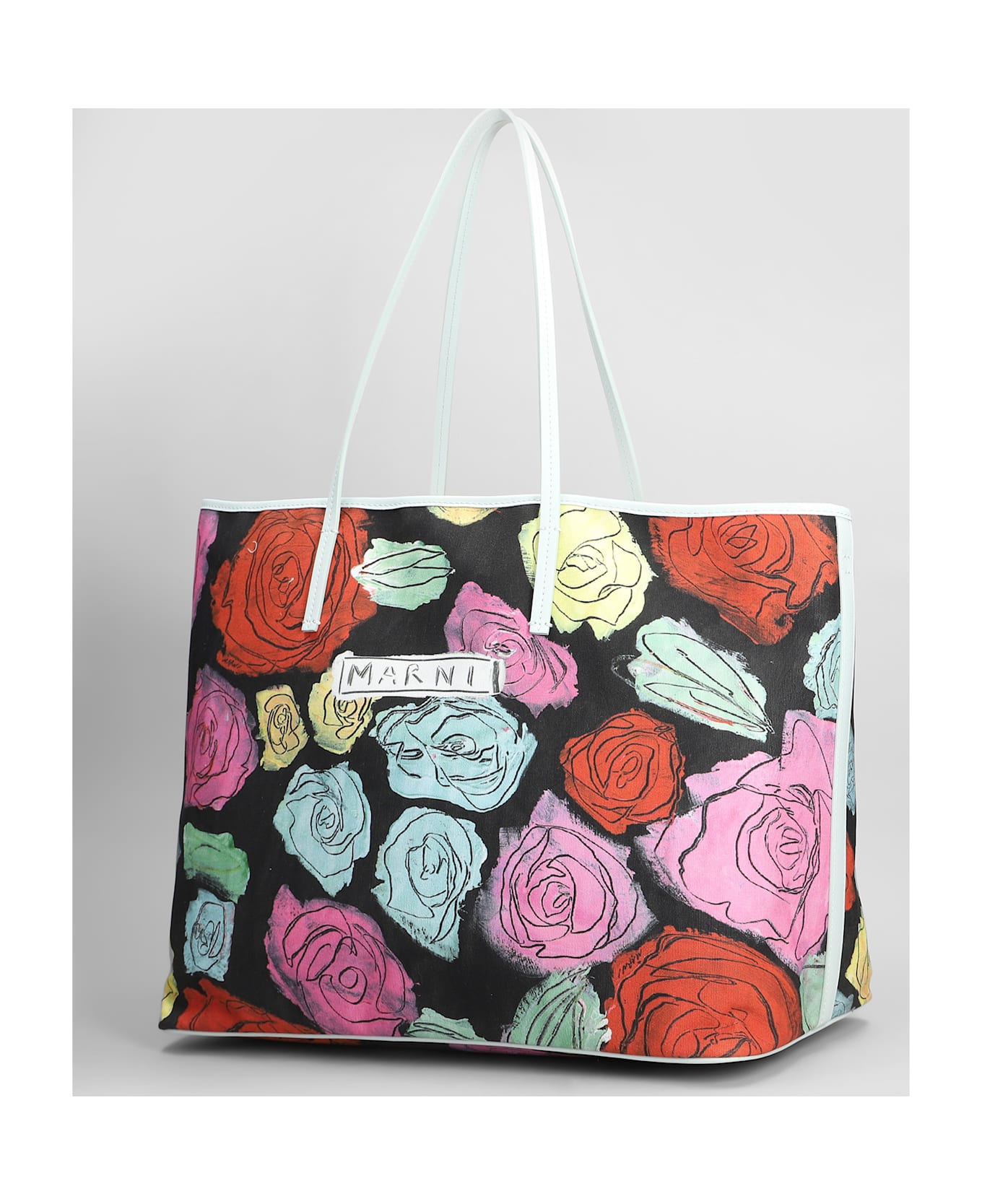 Marni Tote In Black Cotton - black