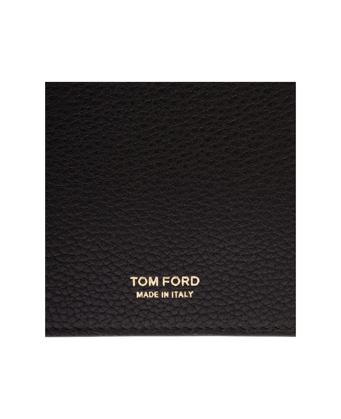 Tom Ford Mens Black Leather Wallet - Black