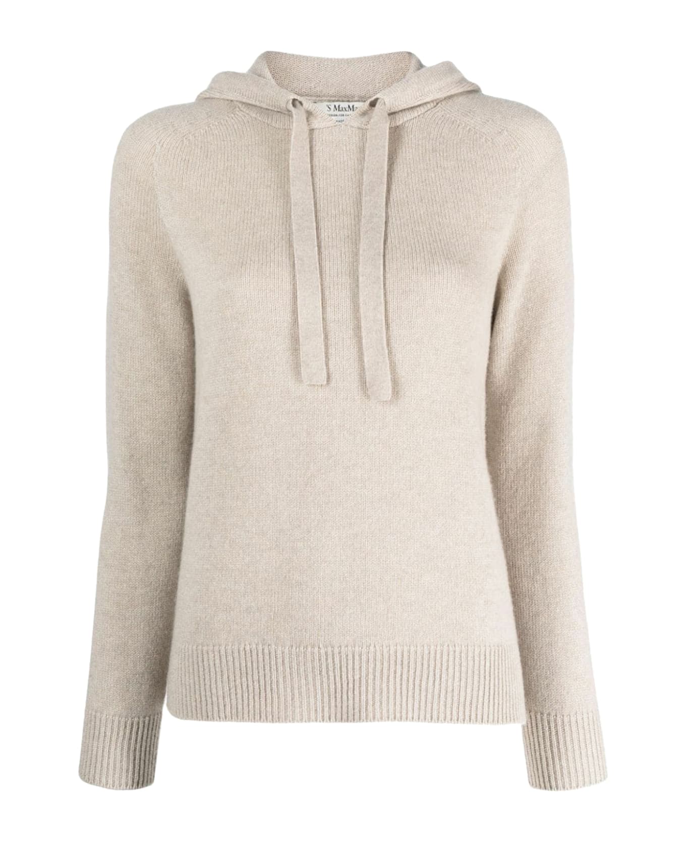 'S Max Mara Virgola Knitted Hoodie - Ecru