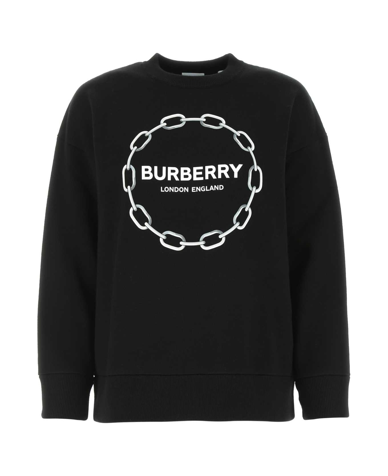 Burberry Black Stretch Wool Blend Sweater - A1189 フリース