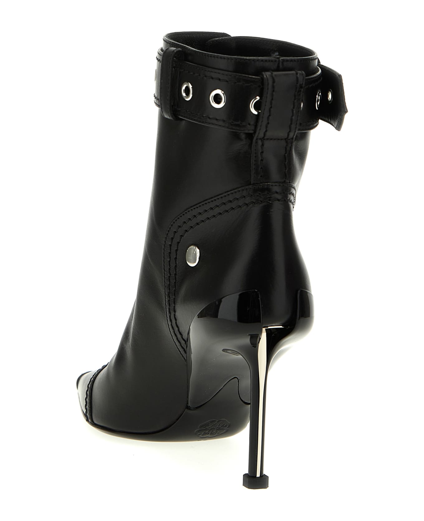 Alexander McQueen 'slash Biker' Ankle Boots - Black  