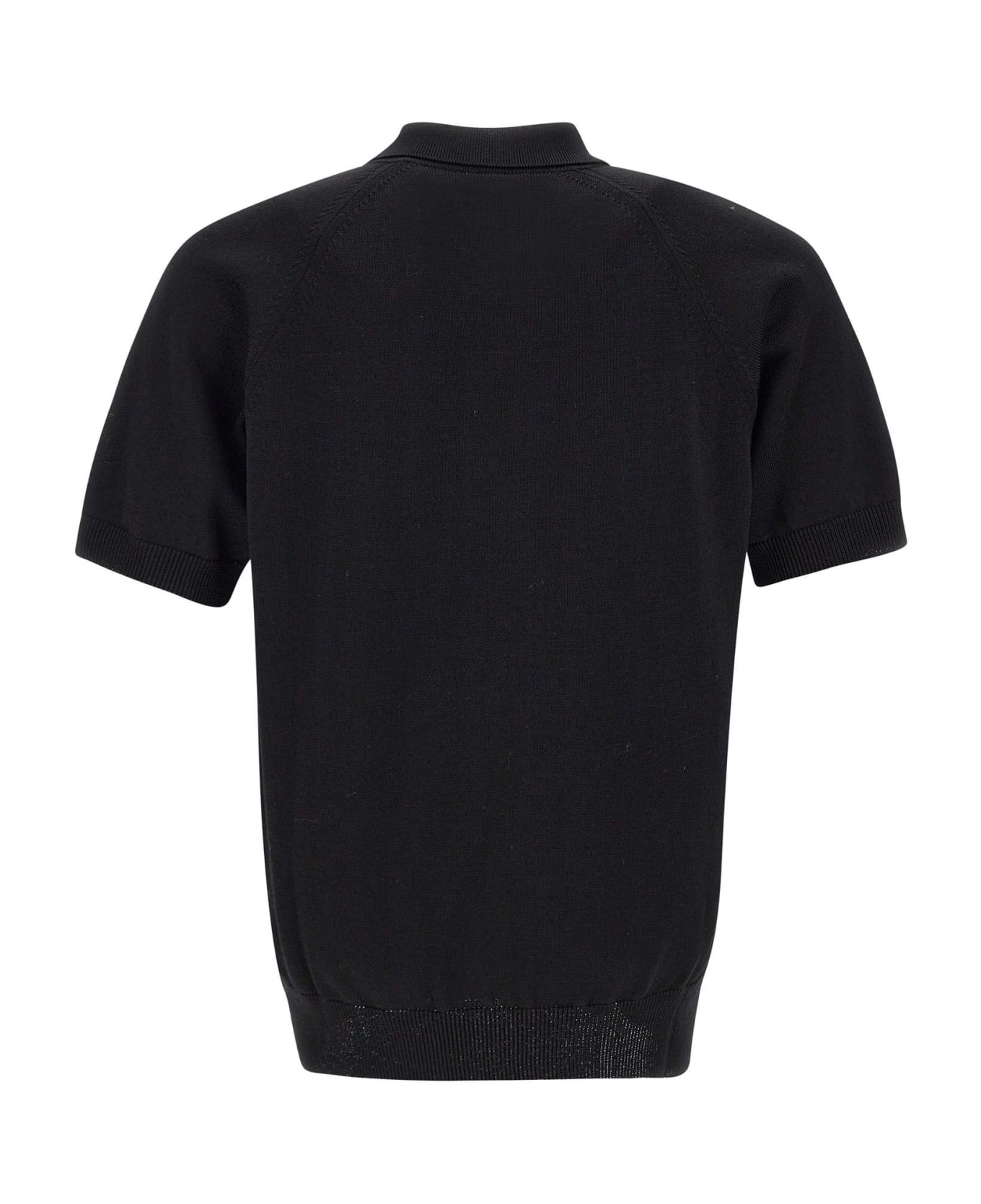 Lardini Polo Cotton And Viscose T-shirt - BLACK