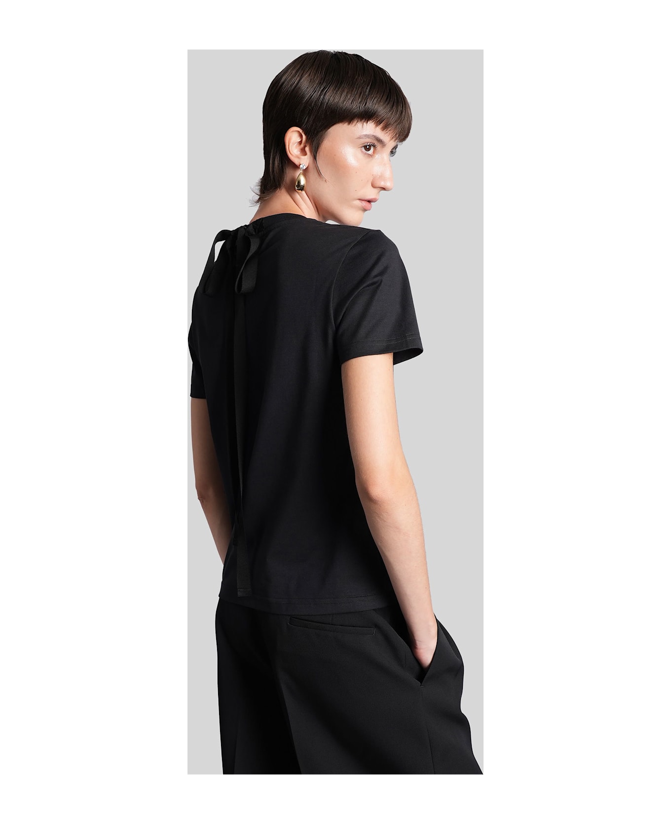 Lanvin T-shirt In Black Cotton - black