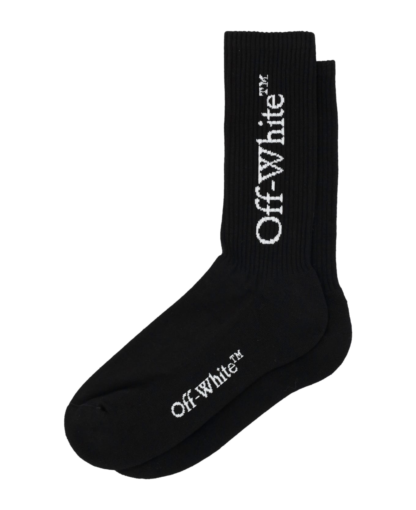 Off-White Big Logo Bksh Mid Calf Socks - BLACK