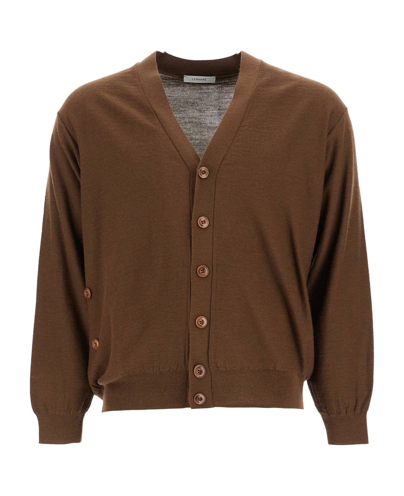 Lemaire Neckline Cardigan - HAZELNUTBROWN