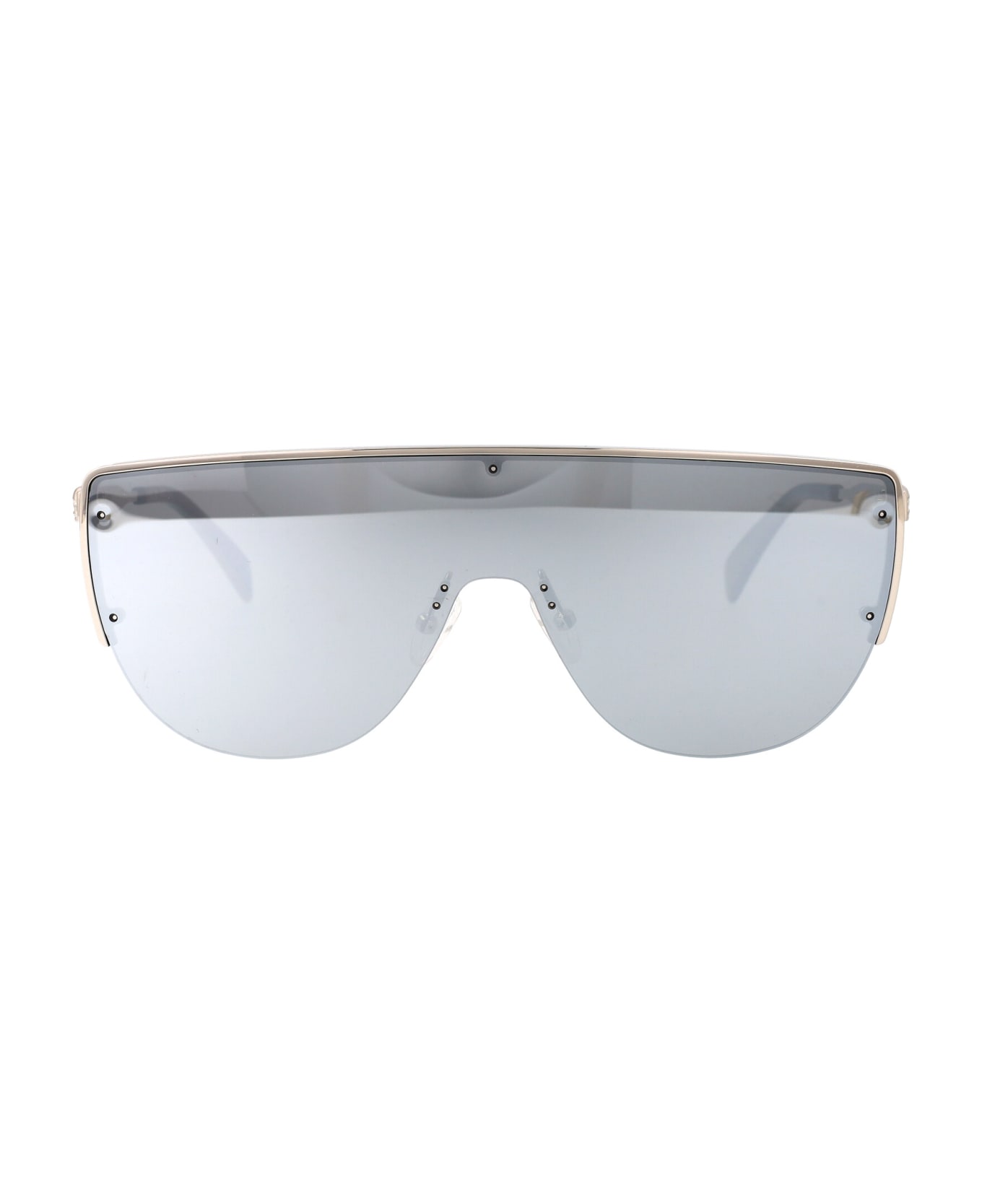 Alexander McQueen Eyewear Am0457s Sunglasses - 004 SILVER SILVER SILVER サングラス
