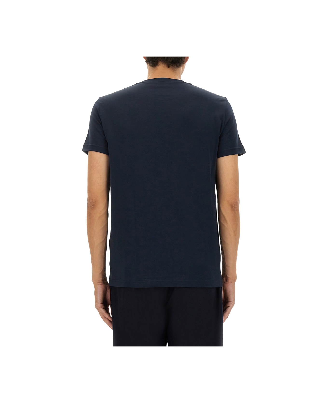 Giorgio Armani Crewneck Cotton T-shirt - BLUE