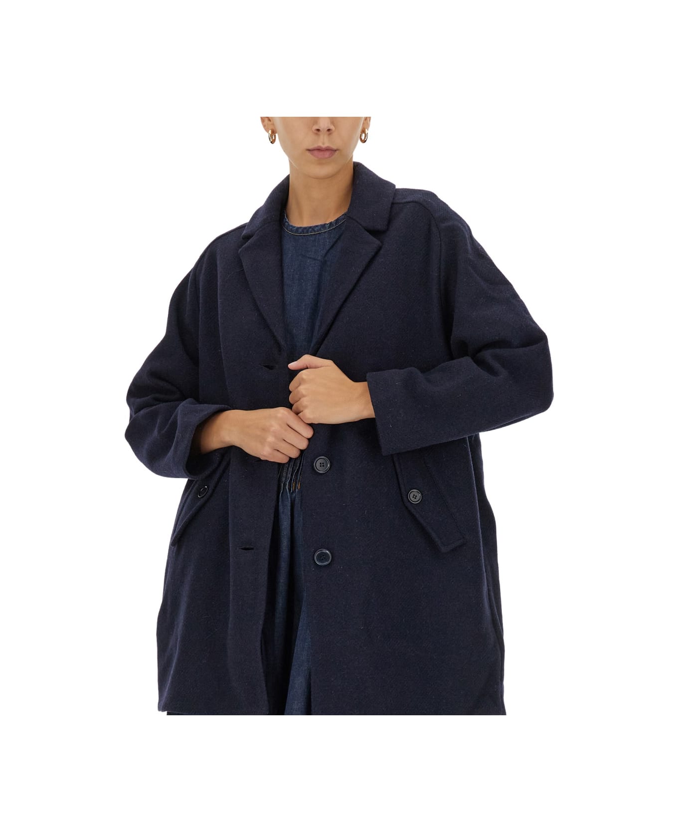 YMC Single-breasted Coat - BLUE コート