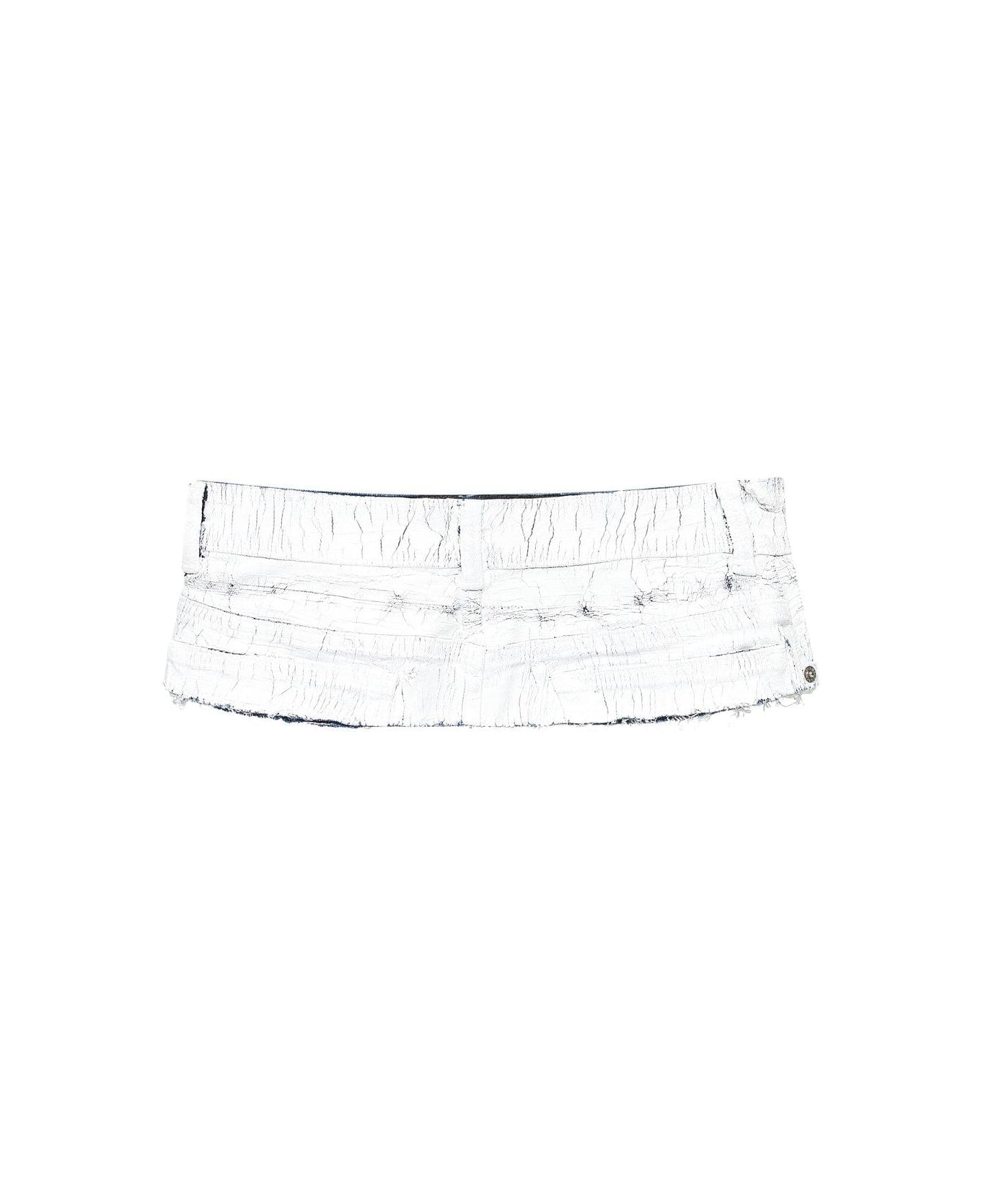 MM6 Maison Margiela Painted Jean Waistband Belt - WHITE