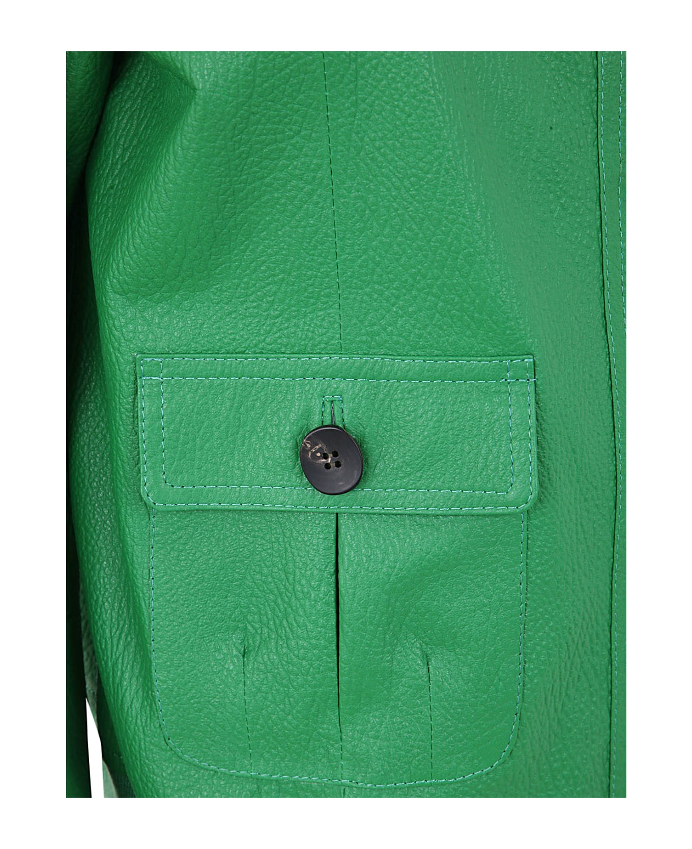 Giorgio Brato Lamb Leather Bomber - Emerald