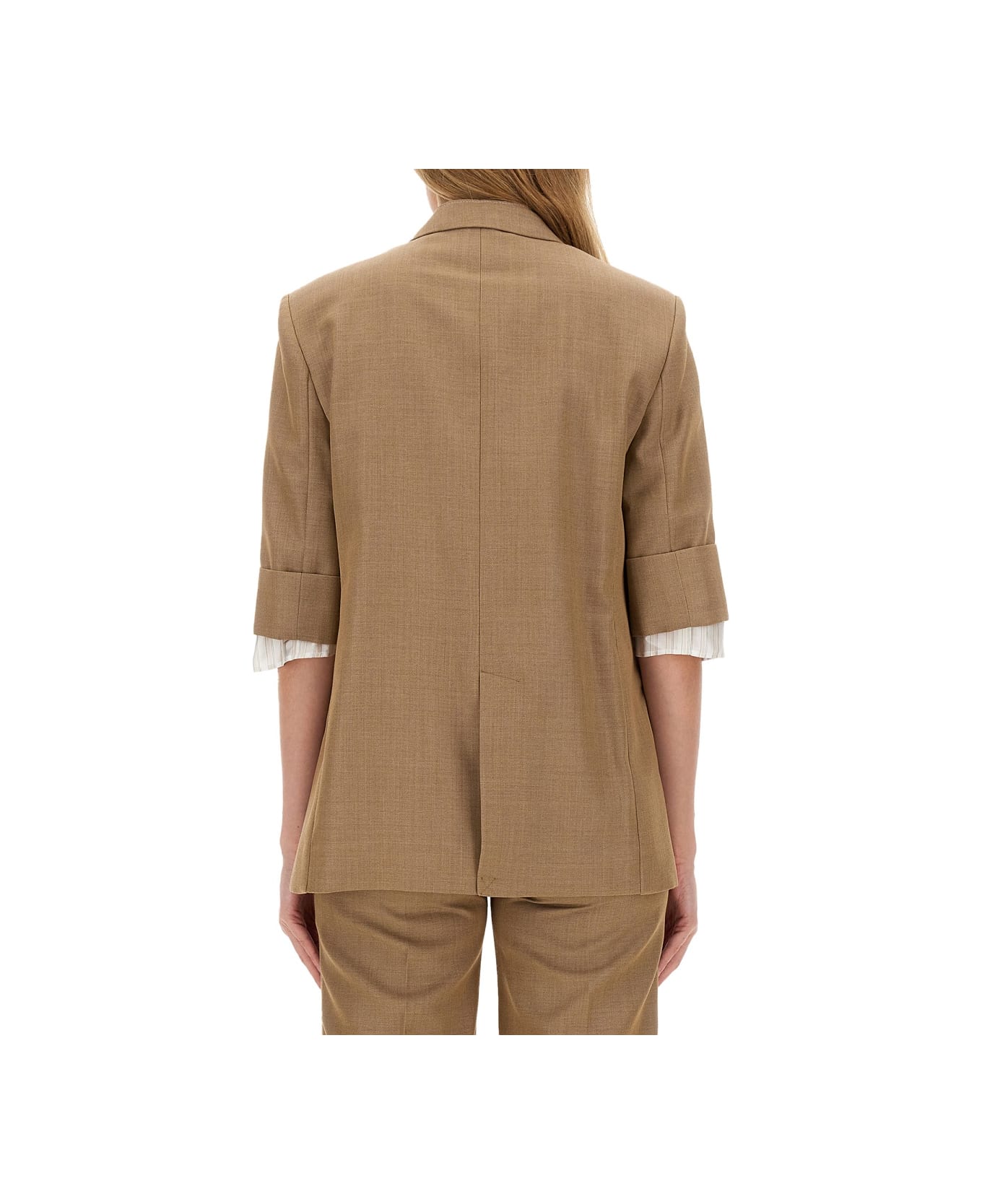 Victoria Beckham Single-breasted Jacket - BEIGE