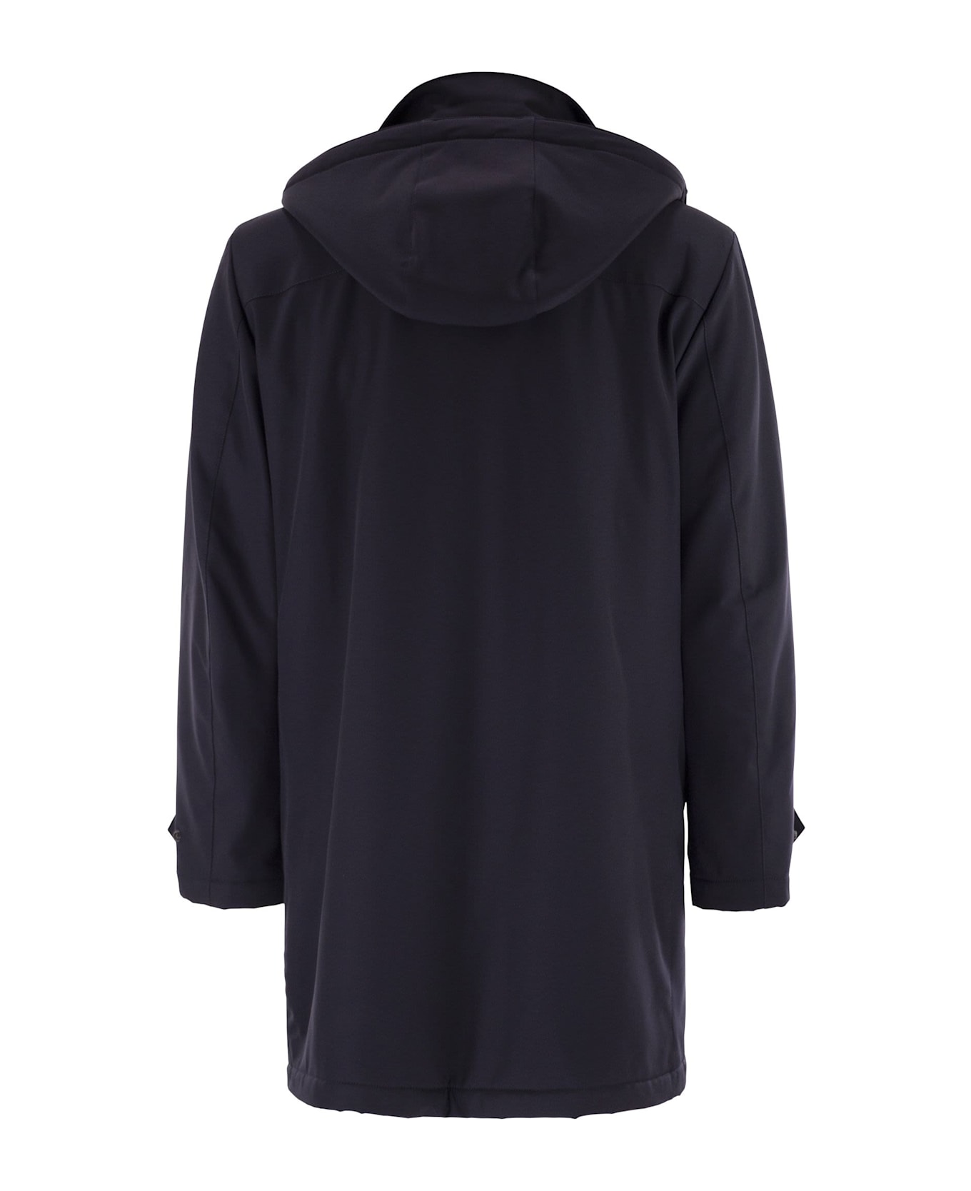 Fay Morning Coat Travel In Jersey Stretch - BLU NAVY