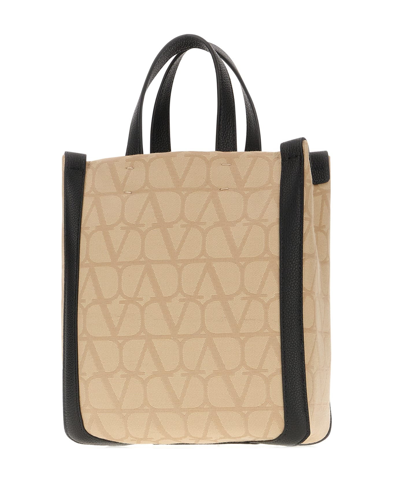 Valentino Garavani Beige Toile Iconographe Fabric Handbag - 716