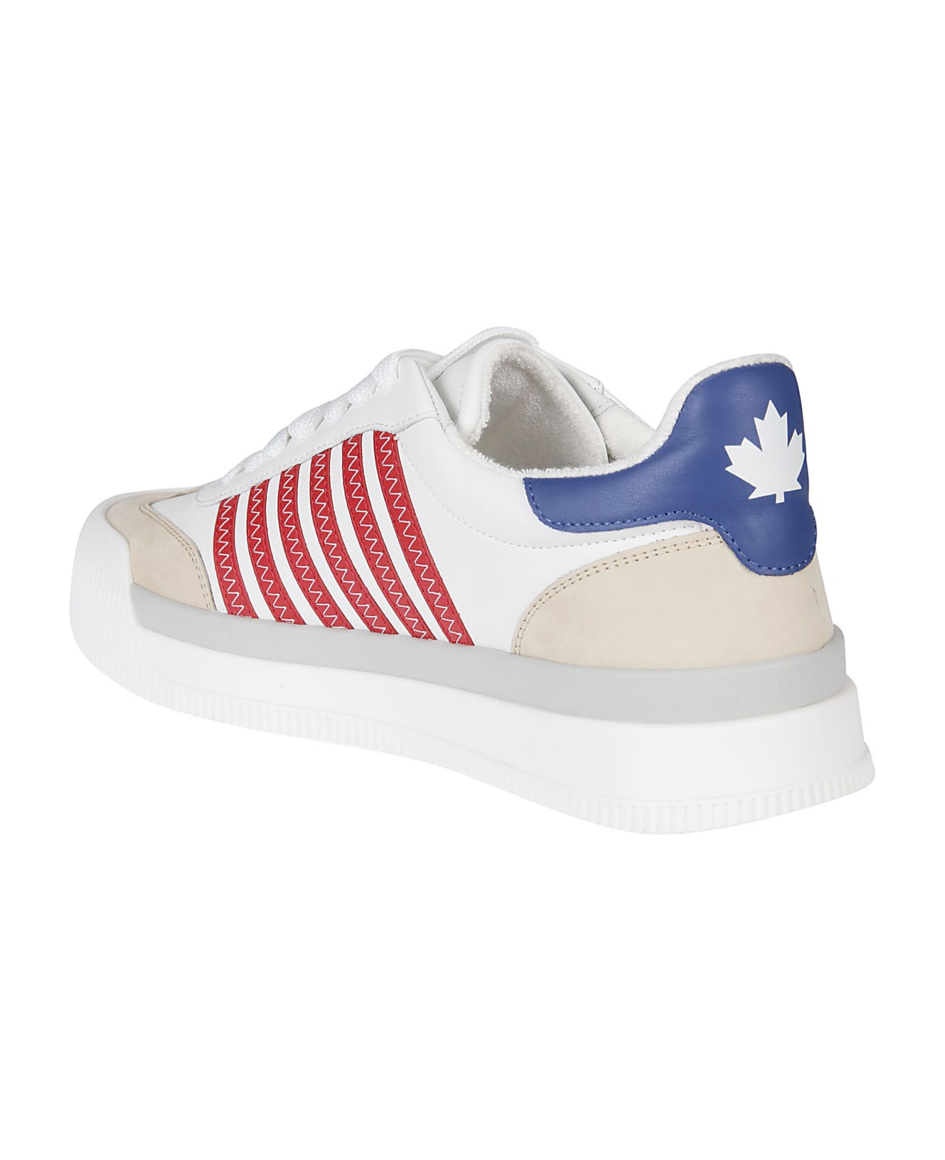 Dsquared2 New Jersey Lace-up Low Top Sneakers - Bianco/rosso/blu