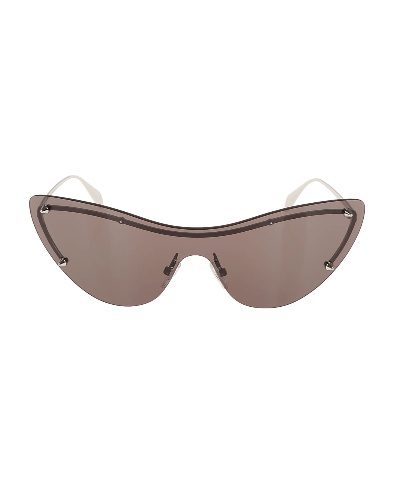 Alexander McQueen Eyewear Am0413s Sunglasses - Silver Silver Smoke サングラス