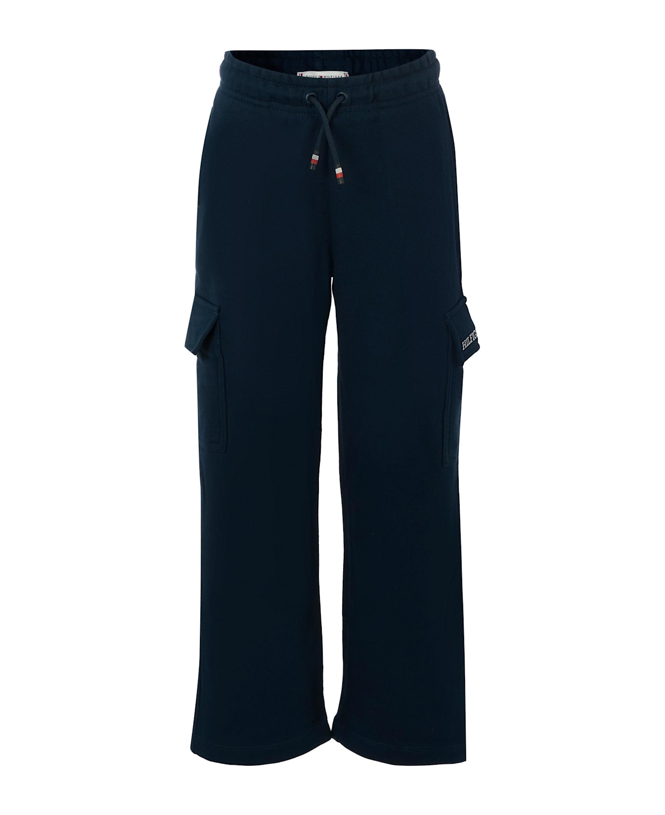 Tommy Hilfiger Blue Trousers For Boy With Logo - Blue