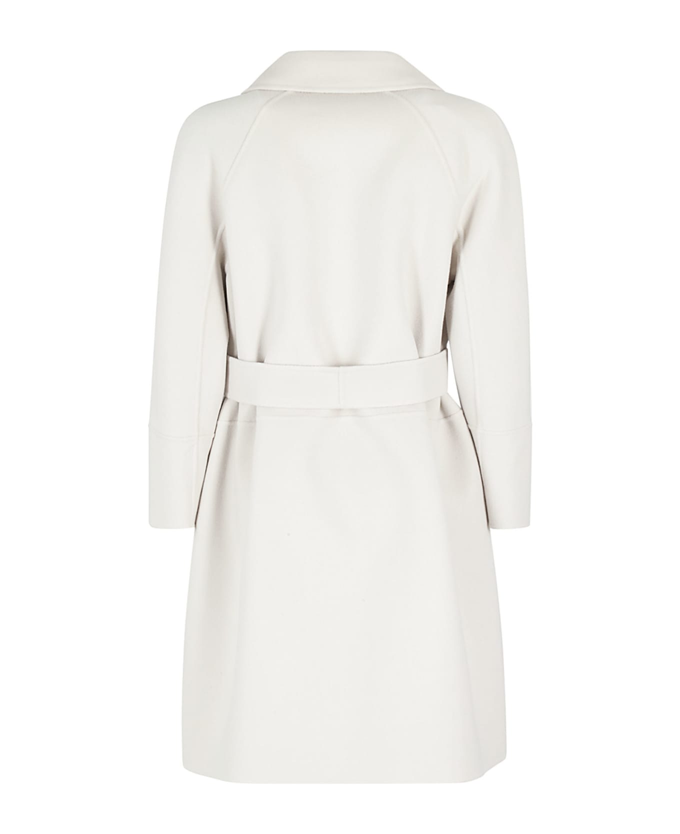 
S Max Mara Arona Open Coat - Pearl Grey