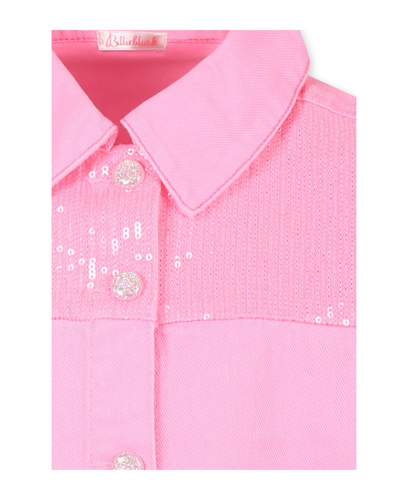 Billieblush Pink Jacket For Girl With Sequins - Pink
