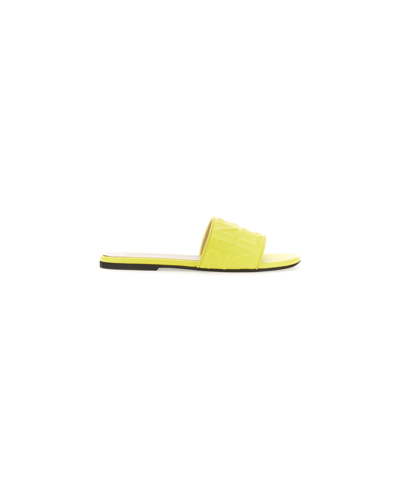 N.21 Slide Sandal With Logo - YELLOW