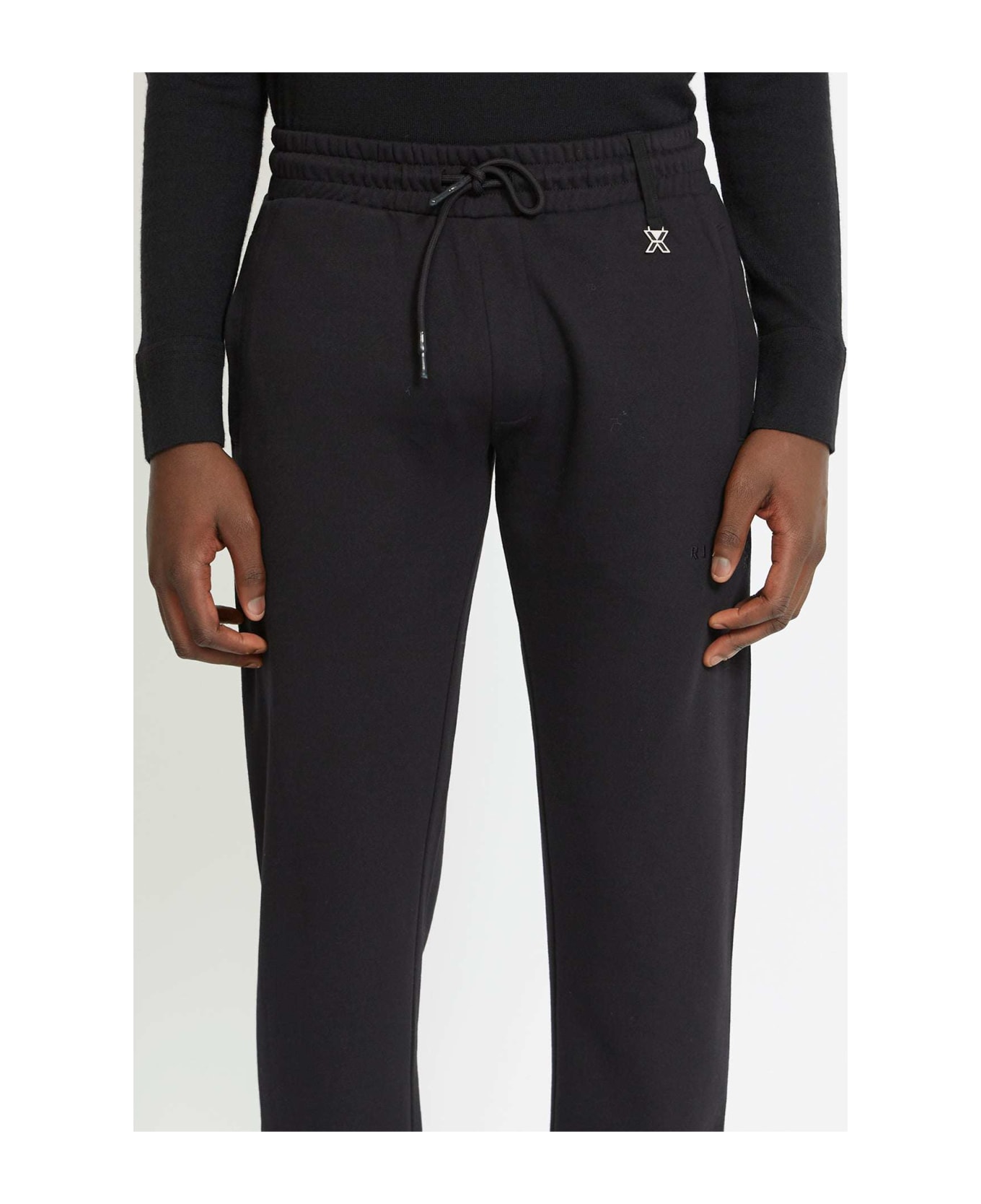John Richmond Joggings Oants With Contrasting Logo On The Front - Nero