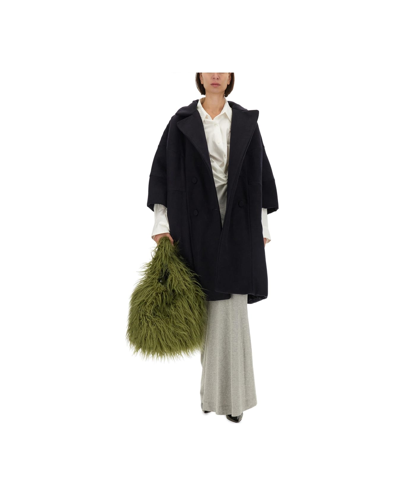 Dries Van Noten Cocoon Coat - BLUE