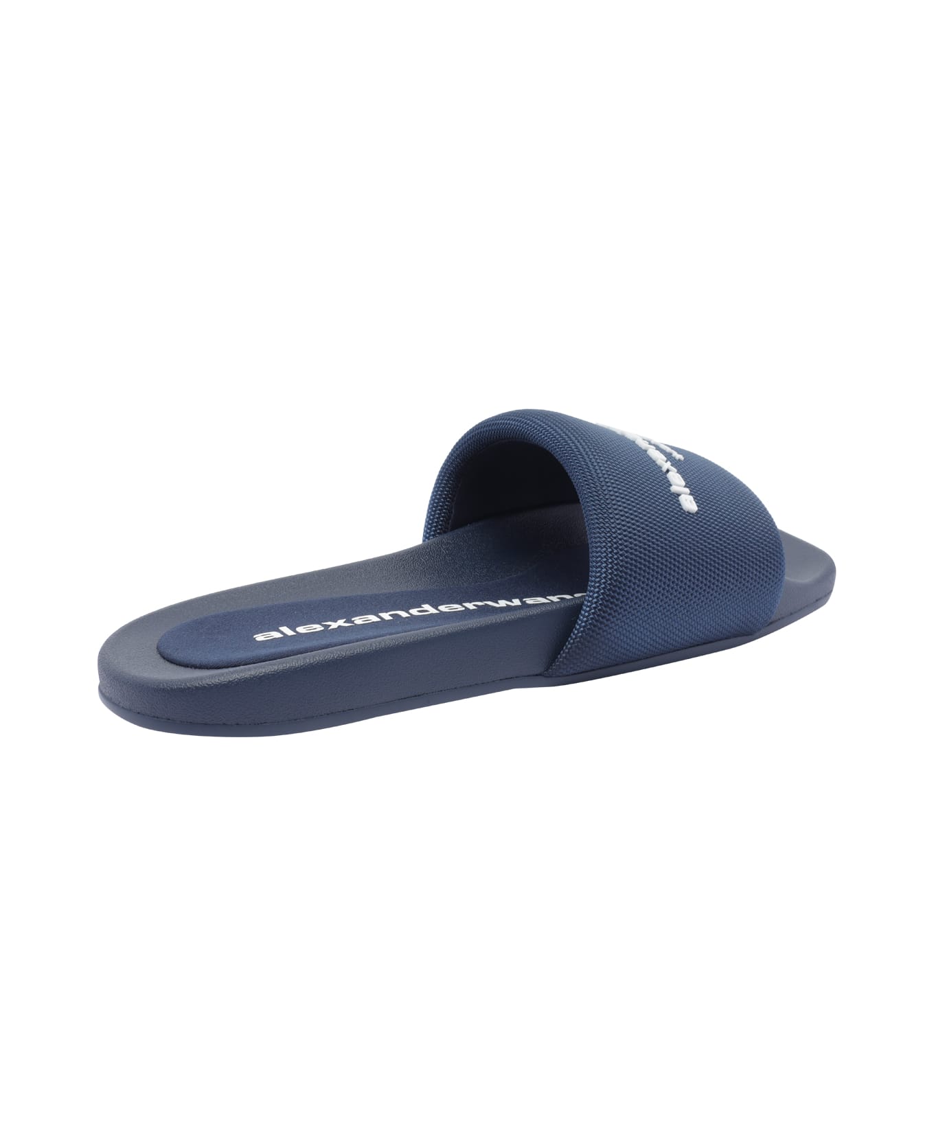 Alexander Wang Logo Slide Sandals - Blue