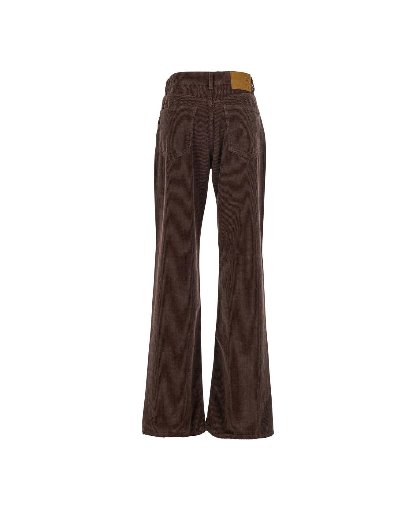 Haikure 
korea
 Brown Pants With Logo Patch On The Rear In Corduroy Woman - Brown