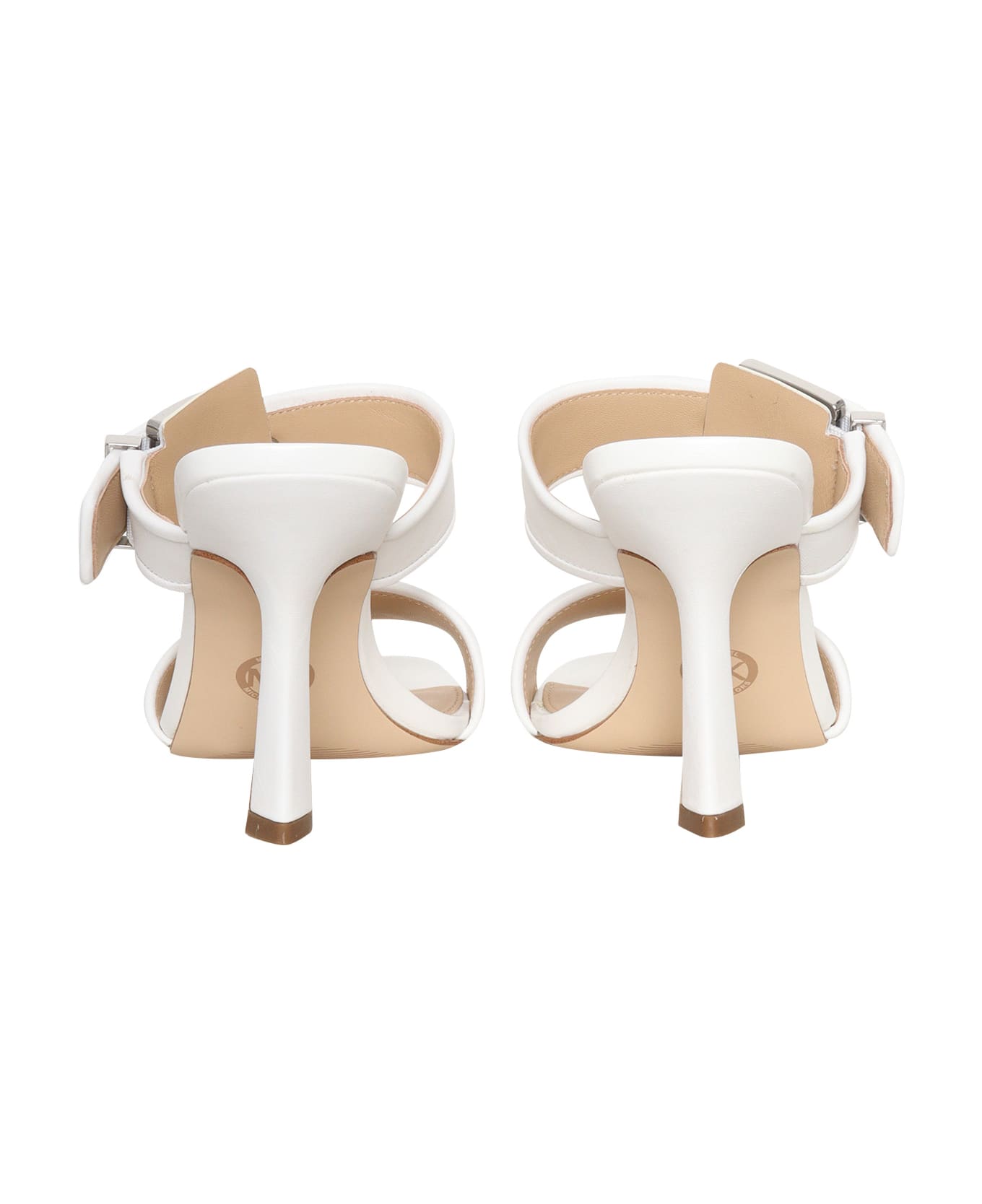 Michael Kors Colby Leather Sandals - WHITE