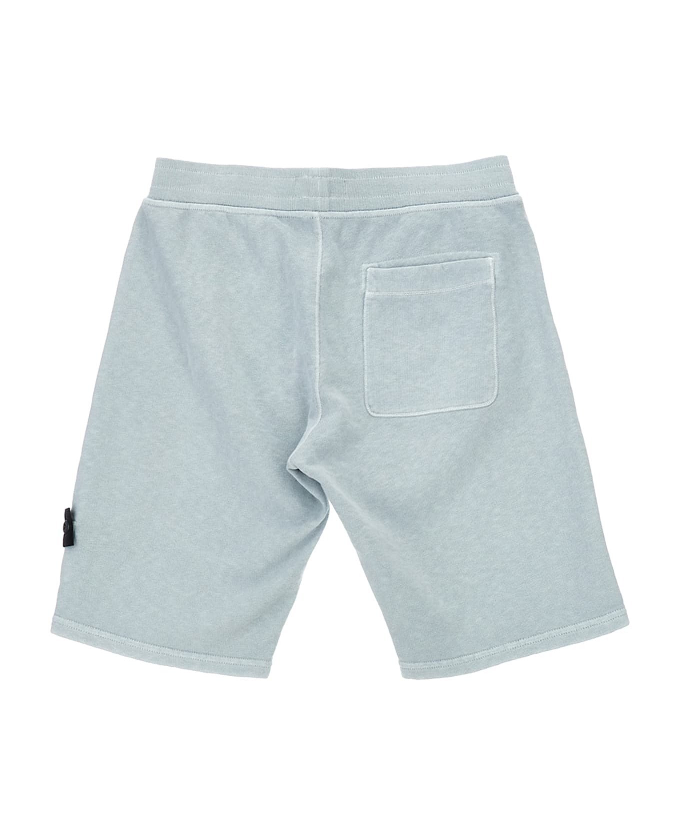 Stone Island Junior Logo Badge Bermuda Shorts - Light Blue