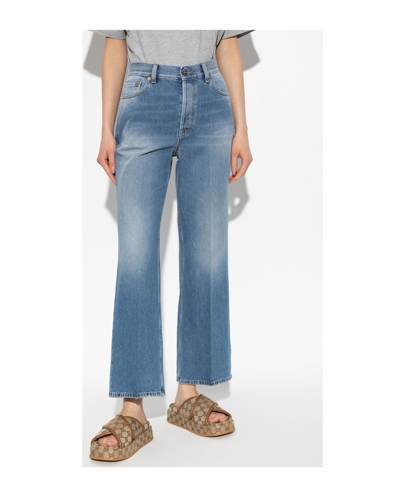Gucci Jeans With Slightly Flared Legs - Blue