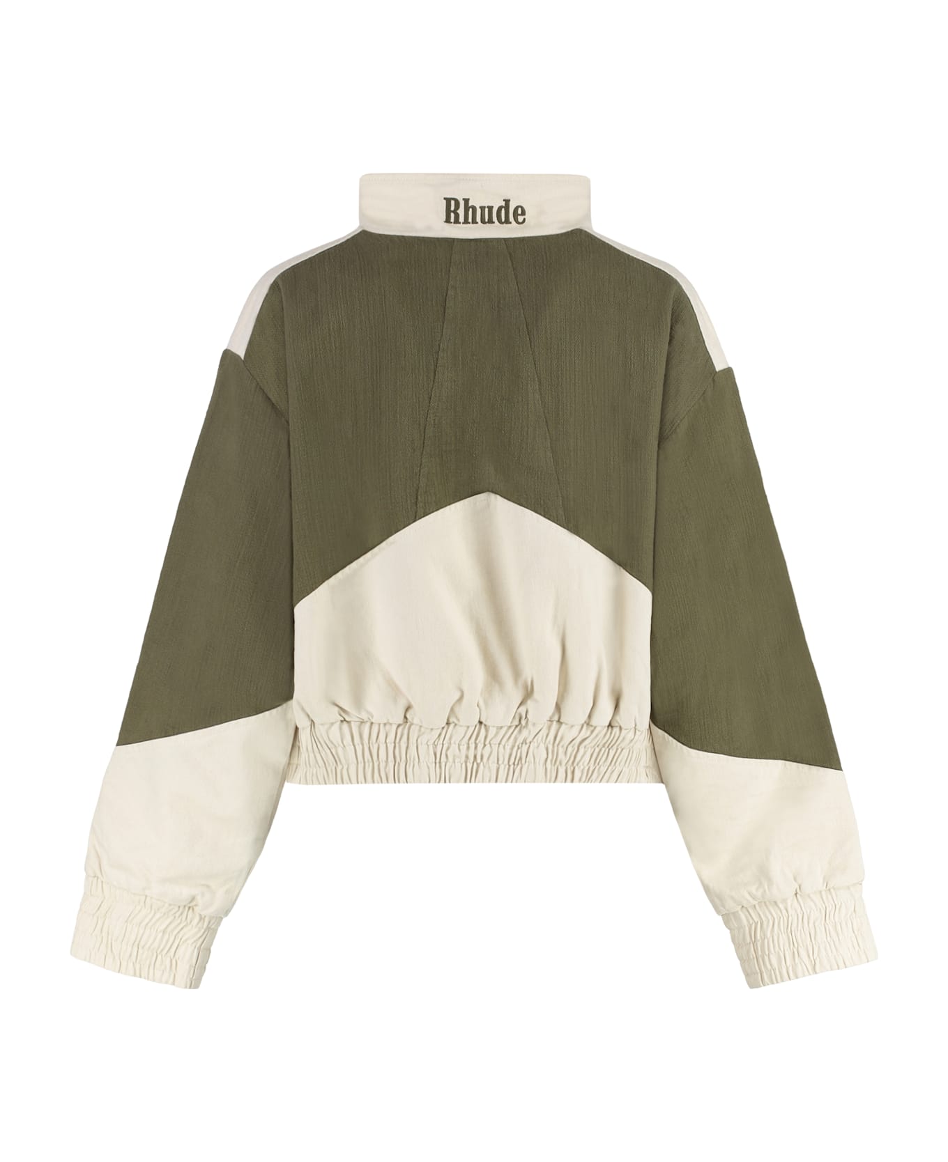Rhude Cotton Full-zip Sweatshirt - panna