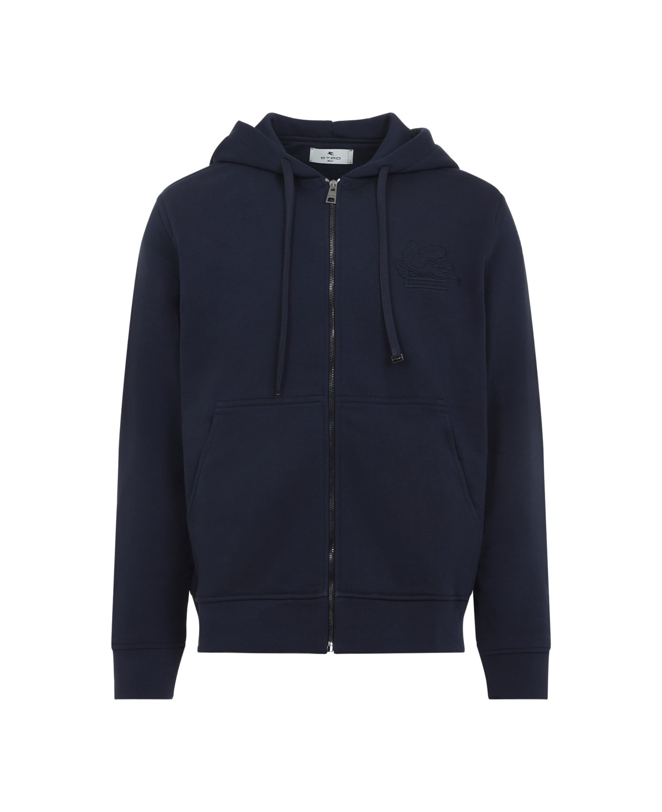 Etro Zipped Hoodie Sweatshirt - Blu
