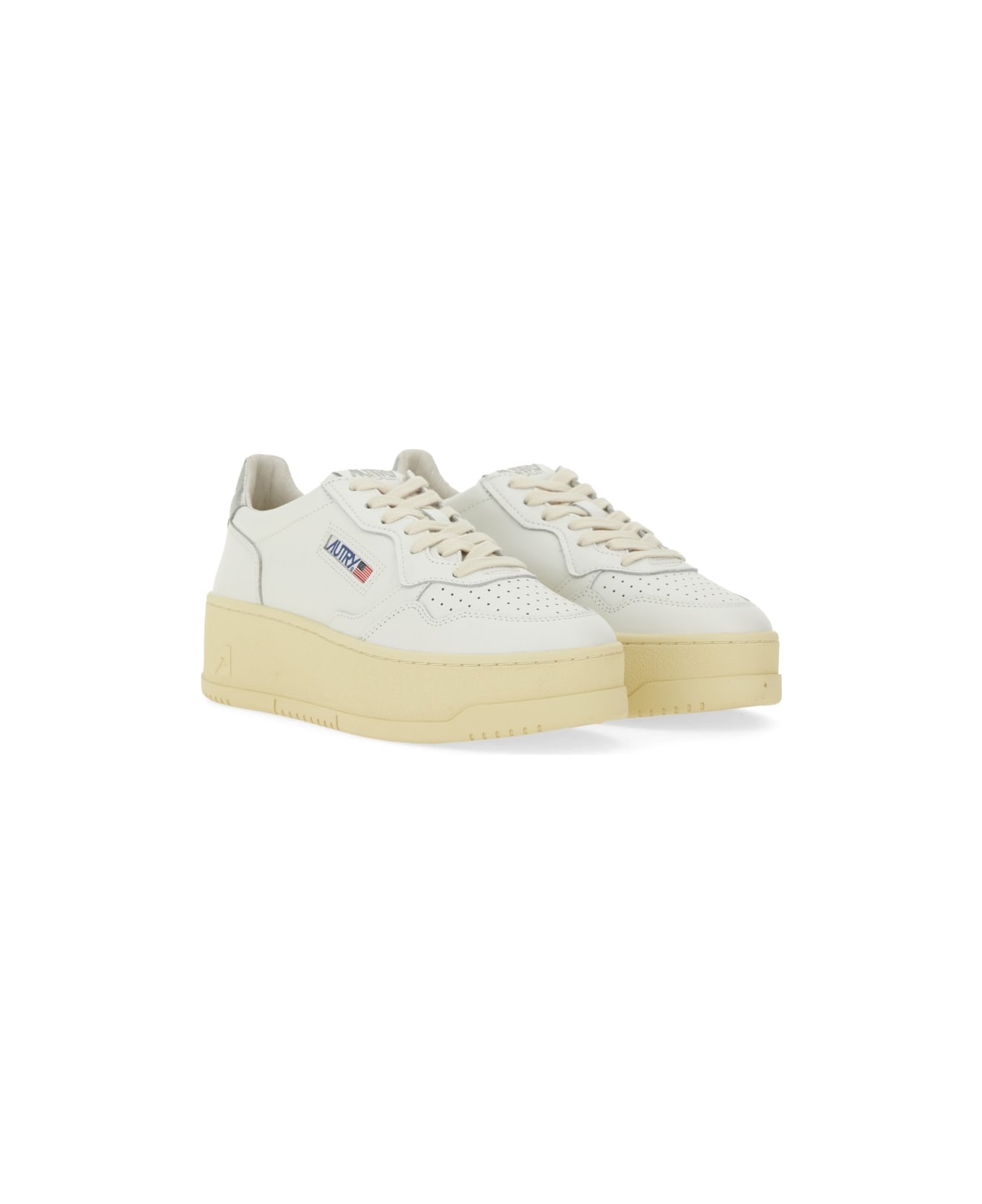 Autry "medalist" Platform Sneaker - WHITE