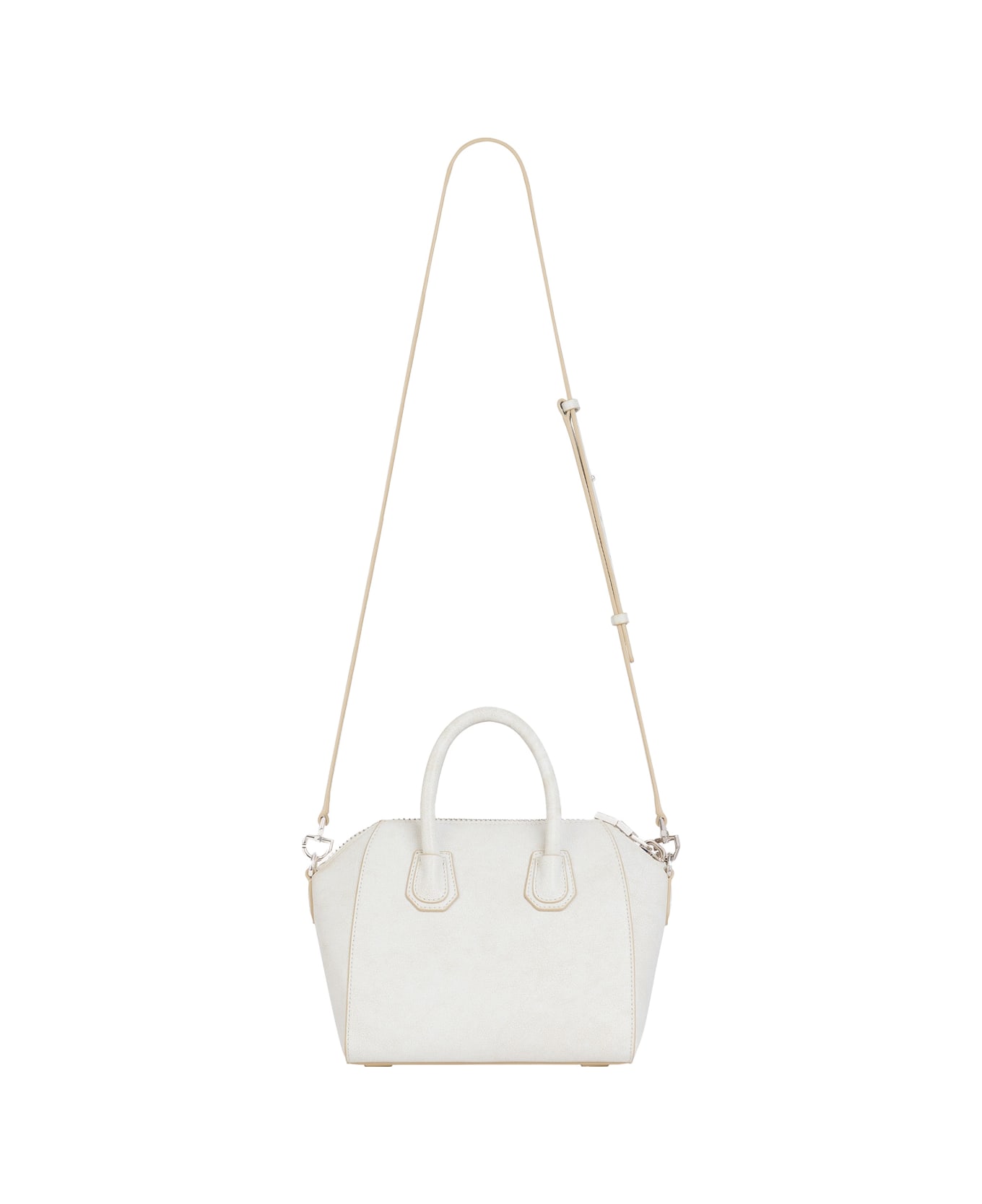 Givenchy Mini Antigona Aged Leather Handbag Ivory