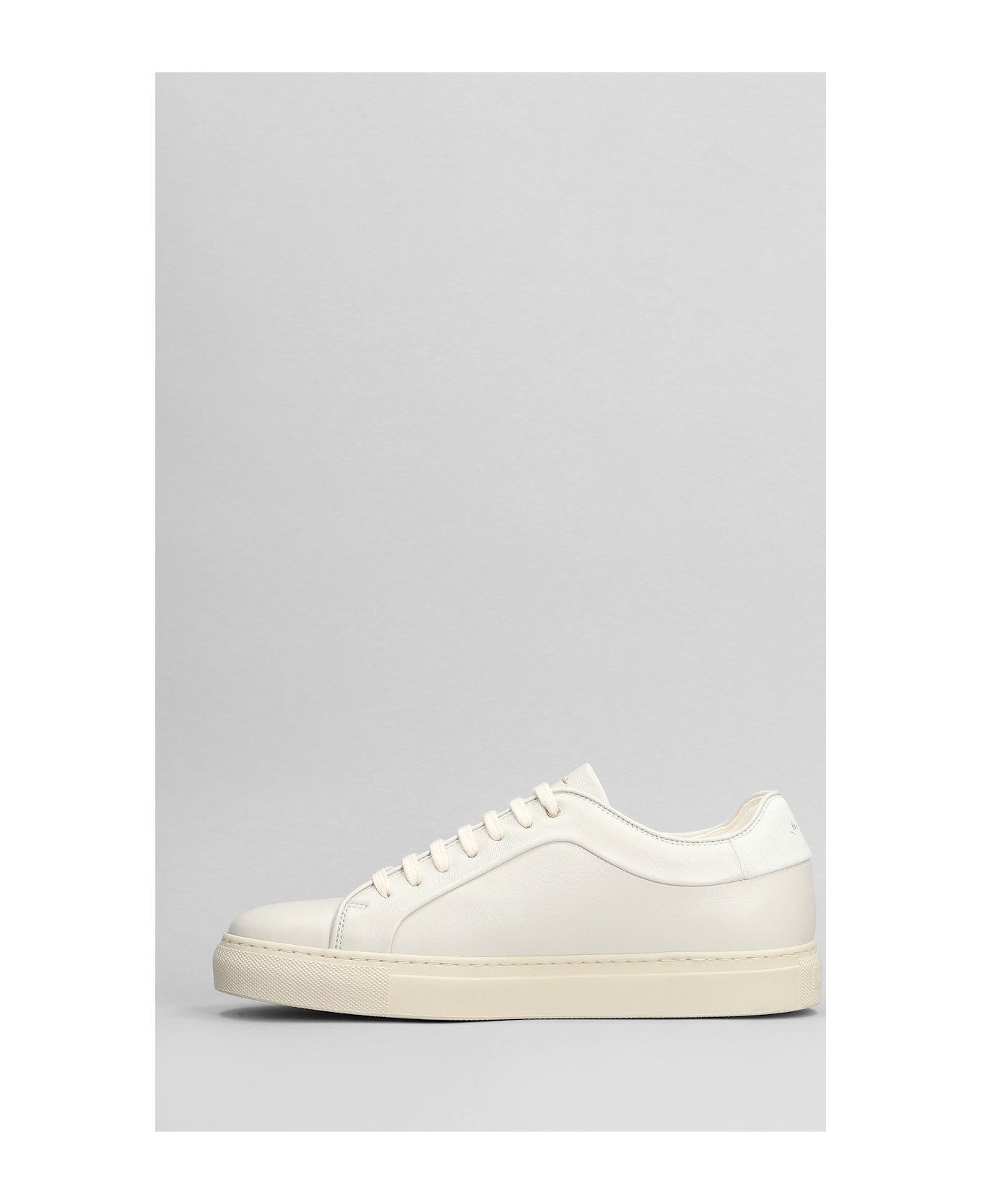 Paul Smith Basso Lux Sneakers In Grey Leather - Cream