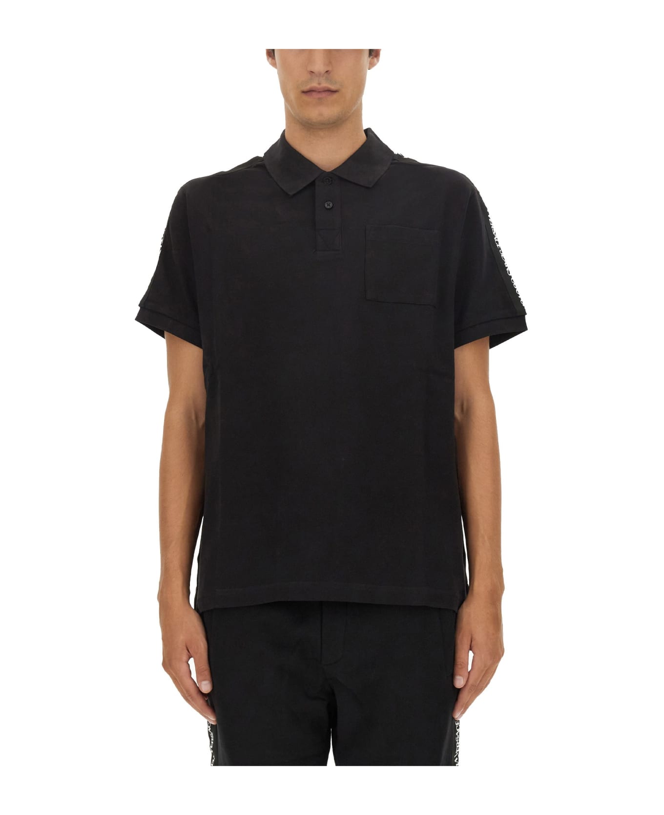 Versace Jeans Couture Regular Fit Polo Shirt - Black ポロシャツ