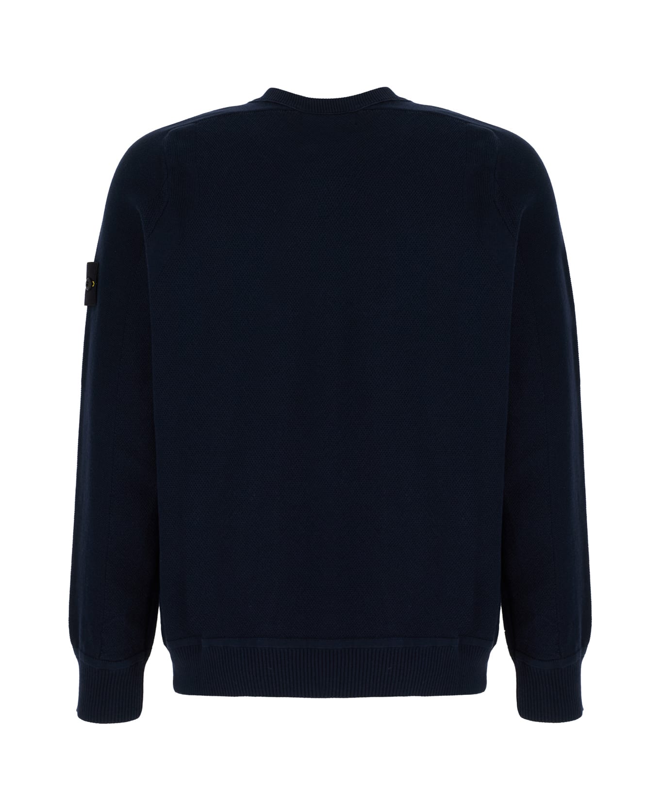 Navy Blue Cotton Sweater - Thumbnail 3