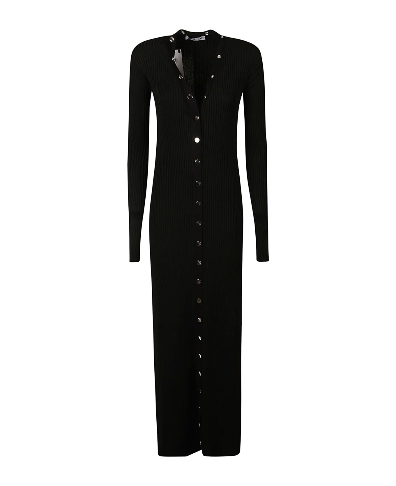 The Attico Longsleeve Studded Long Dress - Black