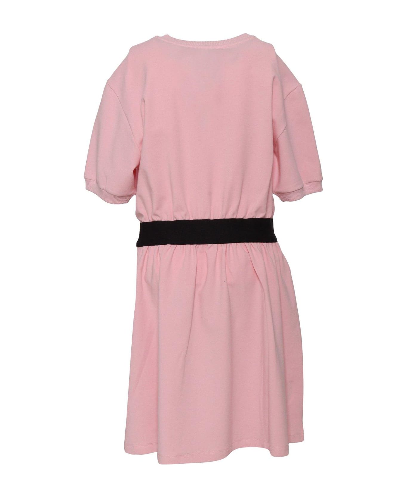 Dolce & Gabbana Logo-patch Flared Dress - PINK ワンピース＆ドレス