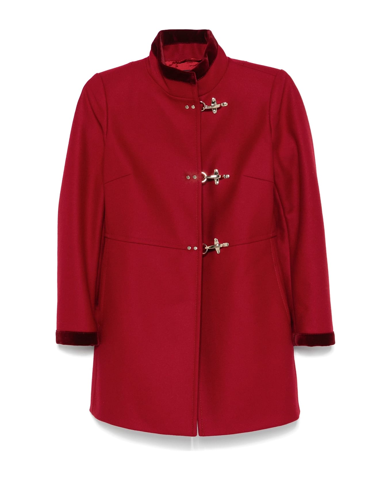 Fay Red Virgin Wool Blend Virginia Coat - Red