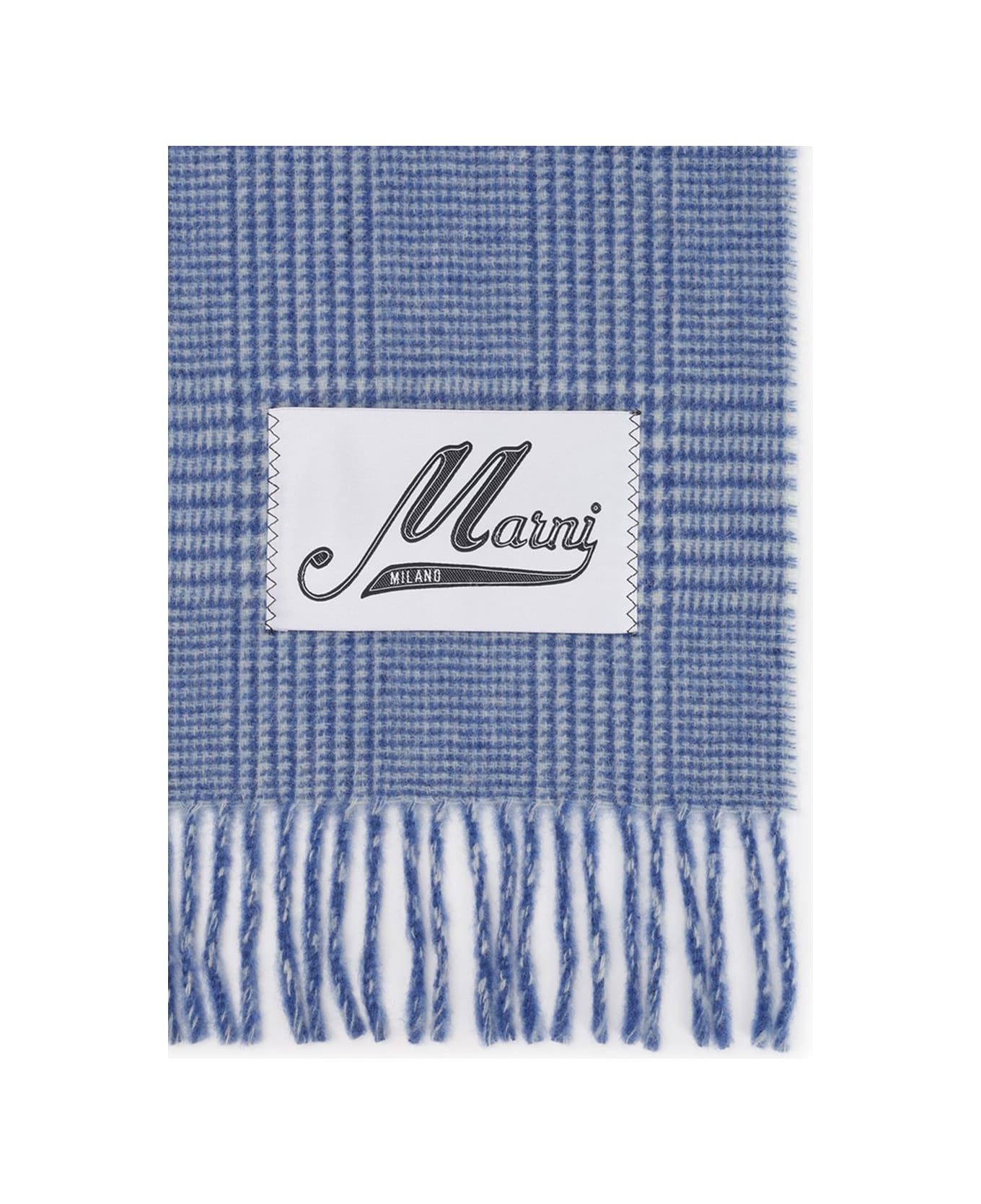Marni Double-face Wool Scarf - Blue