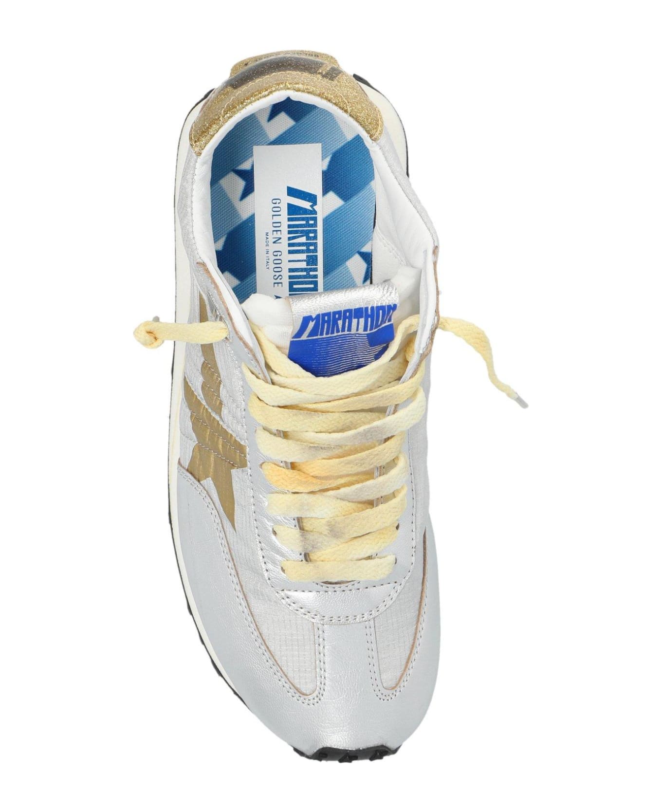 Golden Goose Running Marathon M77 Sneakers - SILVERGOLD